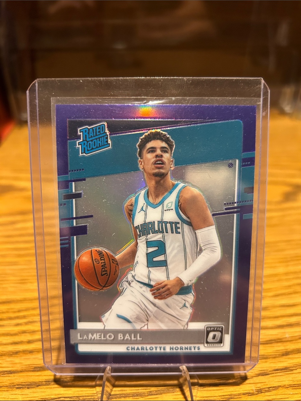 LaMelo Ball Rated Rookie Card - Charlotte Hornets Optic Purple